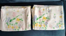 Vintage D Porthault Double Bed Set, 100% Cotton, QUEEN SIZE Tulips Pattern  comprar usado  Enviando para Brazil