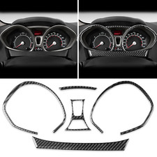5 peças acabamento de painel surround velocímetro interior fibra de carbono para Ford Fiesta 11-15 comprar usado  Enviando para Brazil