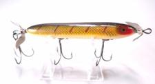 Isca de pesca vintage de madeira torpedo Heddon peso da barriga adereços com marca dupla comprar usado  Enviando para Brazil