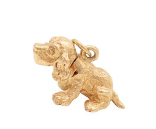 Pingente de cachorro vintage miniatura ouro 14K com cabeça abanando (MOVIMENTOS) GP629 comprar usado  Enviando para Brazil