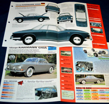 1963 VW Karmann Ghia 1500 Tipo 3 Especificações Informações Cartaz Original Folheto Vintage 63 comprar usado  Enviando para Brazil