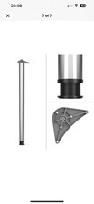 Chrome table legs for sale  CATERHAM