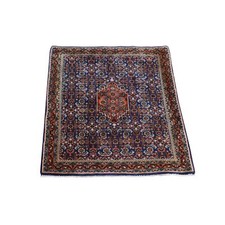 Tapete quadrado 2'4"x2'4" azul vintage lã zoroastriana com nós à mão 300 KPSI R78381 comprar usado  Enviando para Brazil