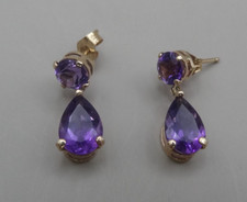 Amethyst drop earrings for sale  Birmingham