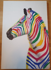Farbenfrohes zebra wandbild gebraucht kaufen  Wiesbaden