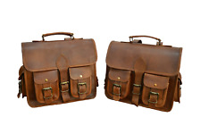 Alforjes laterais de couro vintage para motocicleta bolsa Royal Enfield comprar usado  Enviando para Brazil
