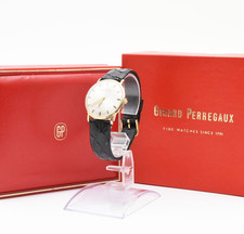 Raro Vintage [N ESTADO PERFEITO com Caixa] GIRARD PERREGAUX Relógio Gyromatic Mostrador Branco Ouro 14K, usado comprar usado  Enviando para Brazil