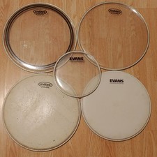 Usado, Lote de 5 cabeças de tambor usadas Evans pacote conjunto 3 13" polegadas EC2 HD seco G2 1 12" G1 1 8" G2  comprar usado  Enviando para Brazil