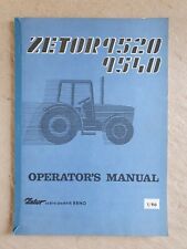 ZETOR 9520 9540 INSTRUKCJA OBSŁUGI CIĄGNIKA 1/90, używany na sprzedaż  Wysyłka do Poland