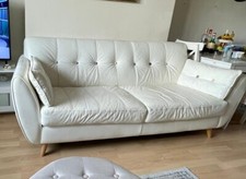 Seater cream leather for sale  SHEFFIELD