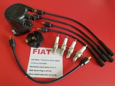 Conjunto de velas de ignição e fios Fiat 124, 128, 131 e Brava distribuidor tampa, rotor, velas de ignição NGK comprar usado  Enviando para Brazil