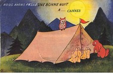 06 Cannes Al#Al00759 casal em uma barraca de acampamento à noite na floresta C comprar usado  Enviando para Brazil