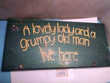 Handmade sign grumpy for sale  BRISTOL