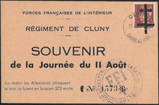 Liberation .rr..cluny cp. d'occasion  Noisiel