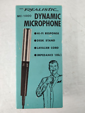 Usado, Microfone dinâmico vintage realista MC-1000 na caixa original não testado comprar usado  Enviando para Brazil