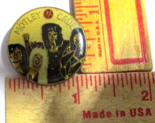 Prendedor Motley Crue años 80 vintage coleccionable banda de rock concierto música recuerdos segunda mano  Embacar hacia Mexico