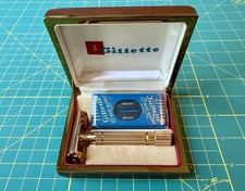 Navaja de seguridad Gillette Diplomat Gold DE 1955 vintage con estuche y hojas, A-4 segunda mano  Embacar hacia Mexico