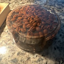 Conjunto de porta-copos e bandejas de resina/acrílico de grãos de café, usado comprar usado  Enviando para Brazil