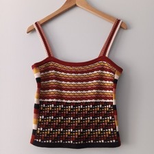 Blusa cropped Forever 21 multicolorida de malha listrada tamanho M comprar usado  Enviando para Brazil