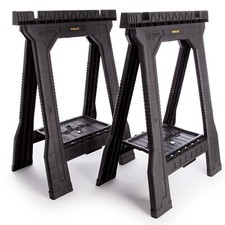 Stanley folding sawhorses for sale  MITCHAM