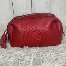 Bolsa GUCCI Soho couro intertravado logotipo vermelho autêntica comprar usado  Enviando para Brazil