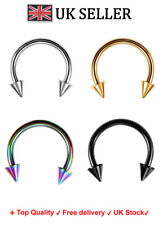Ferradura Spike Piercing Nariz Anel Septo Cabide Clipe Clicker HorseShoe comprar usado  Enviando para Brazil