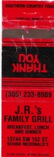 Usado, Livro de fósforos J Rs Family Grill, Flórida comprar usado  Enviando para Brazil