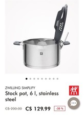 Usado, Pote antiaderente de aço inoxidável ZWILLING 6 qt 6L comprar usado  Enviando para Brazil