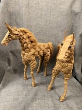 Cavalos de corda de sisal trançado MC dinamarquês Bojesen Bloch em excelente estado usado 12” conjunto de 2 comprar usado  Enviando para Brazil