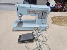 Máquina de costura vintage Singer modelo 348 Robin Egg azul com pedal comprar usado  Enviando para Brazil