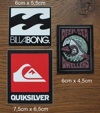 3 Sticker Aufkleber Billabong Quiksilver Shark Surf  Windsurf Kiteboard Big Wave, usado comprar usado  Enviando para Brazil