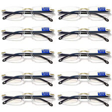 10 piezas Gafas de lectura para hombre Rectangulares sin montura Bloqueo de luz azul Lectores unisex segunda mano  Embacar hacia Mexico