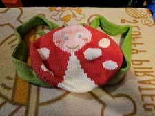 Mochila de malha Blabla feita no Peru infantil aproximadamente 12 x 10 joaninha com zíper algodão comprar usado  Enviando para Brazil