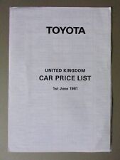Toyota range orig for sale  UK