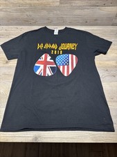 Camiseta Journey Def Leppard 2018 Tour tamanho G preta palhetas de guitarra bandeiras concerto, usado comprar usado  Enviando para Brazil
