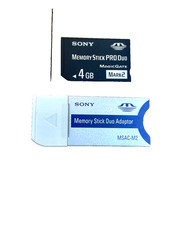 Memory Stick Sony Pro Duo 4GB Mark2 com adaptador MSAC-M2 comprar usado  Enviando para Brazil