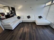 Natuzzi white leather for sale  RYE