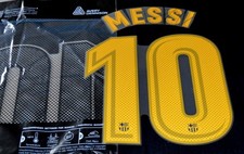 Conjunto oficial de futebol Barcelona Messi 10 17/18 nome/número versão edição jogador comprar usado  Enviando para Brazil