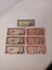 Lote de 7 notas sortidas BANCO CENTRAL DE LA REPUBLICA DOMINICANA, usado comprar usado  Enviando para Brazil