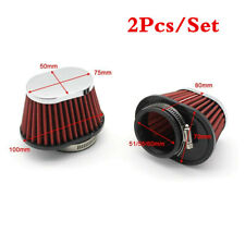 2 peças filtro de entrada de ar limpador pod 55mm lavável ajuste para motocicleta scooter carro comprar usado  Enviando para Brazil