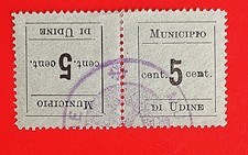 Usado, 1918 coppia bollo tete-beche occ. austriaca municipio udine dentellata 4 lati comprar usado  Enviando para Brazil