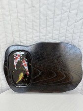 Japoński ręcznie wykonany stojak z drewna keyaki z motywem karpia koi na sprzedaż Japoński ręcznie wykonany stojak z drewna keyaki z motywem karpia koi na sprzedaż  PL