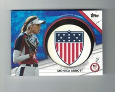 Insígnia comemorativa das Olimpíadas dos EUA #86/99 RELÍQUIA EUA SP Monica Abbott 2020 Topps comprar usado  Enviando para Brazil