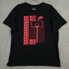 Camiseta Nike masculina L preta Just Do It basquete aro gola redonda manga curta comprar usado  Enviando para Brazil