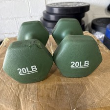 Conjunto de pesos de neoprene par de halteres de 2 x 20 lb 40 libras total ioga corrida comprar usado  Enviando para Brazil