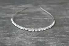 Tiara de noiva redonda simulada de cristal diamante 10 CT ouro branco 14K por cima comprar usado  Enviando para Brazil