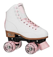 Patins PACER COMET meninas jovens tamanho 4 rodas iluminadas branco rosa em excelente estado usado comprar usado  Enviando para Brazil