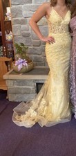Meerjungfrau abendkleid gelb gebraucht kaufen  Esens