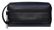 Bolsa de higiene Dior azul marinho e preta estojo de viagem zíper duplo presente para homens comprar usado  Enviando para Brazil