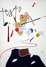 Emilio tadini serigrafia usato  Torino